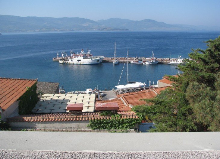 View on Molyvos Harbour